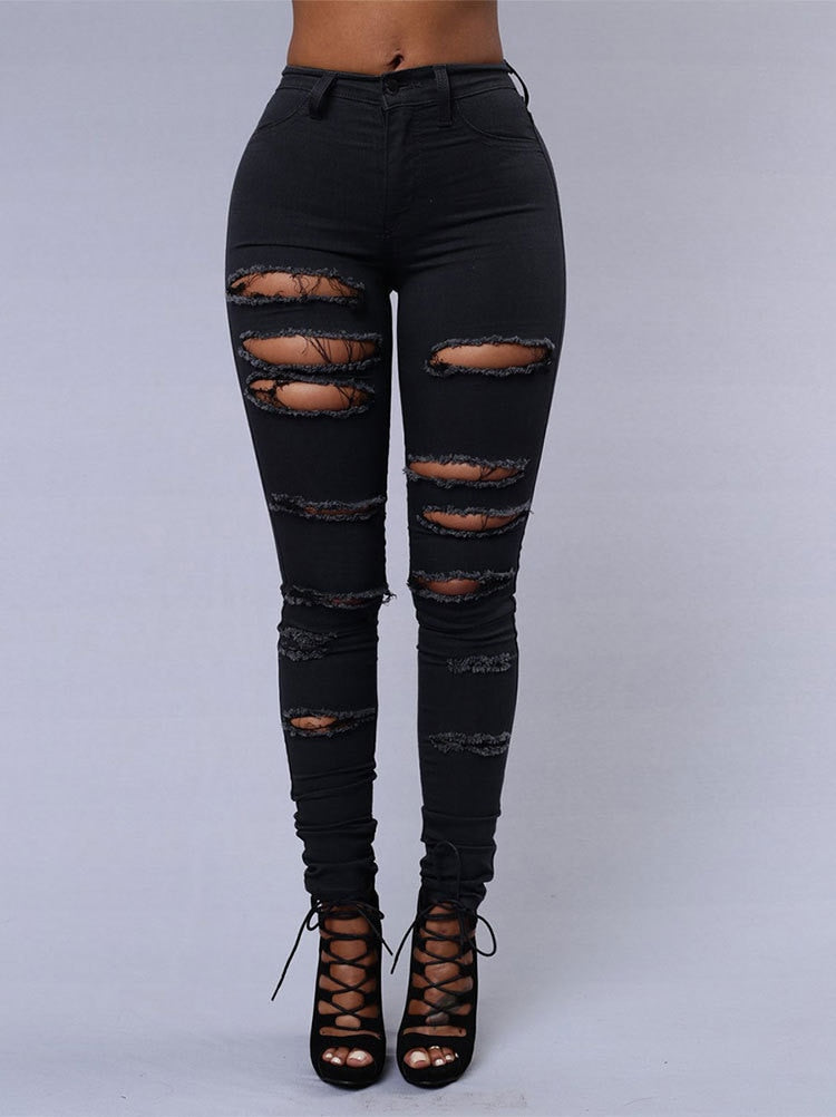 Women's Ripped Denim Jeans