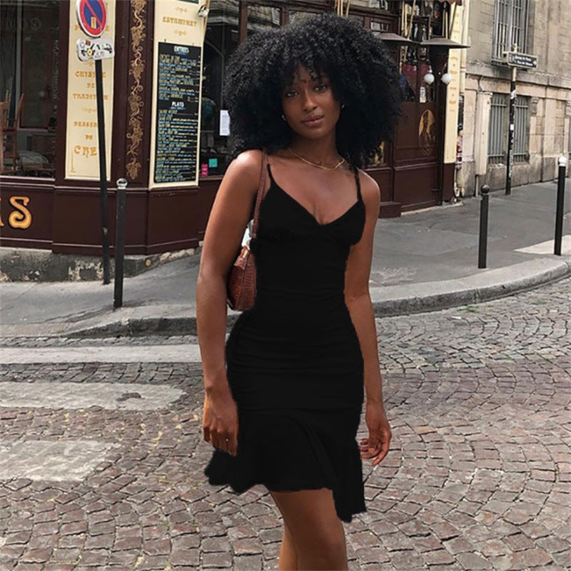 Women's Halter Ruffled Dress