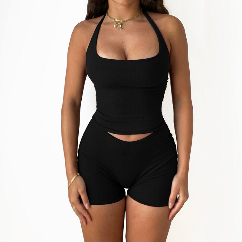 Women's 2-Piece Sleeveless Skirt/Shorts Sets