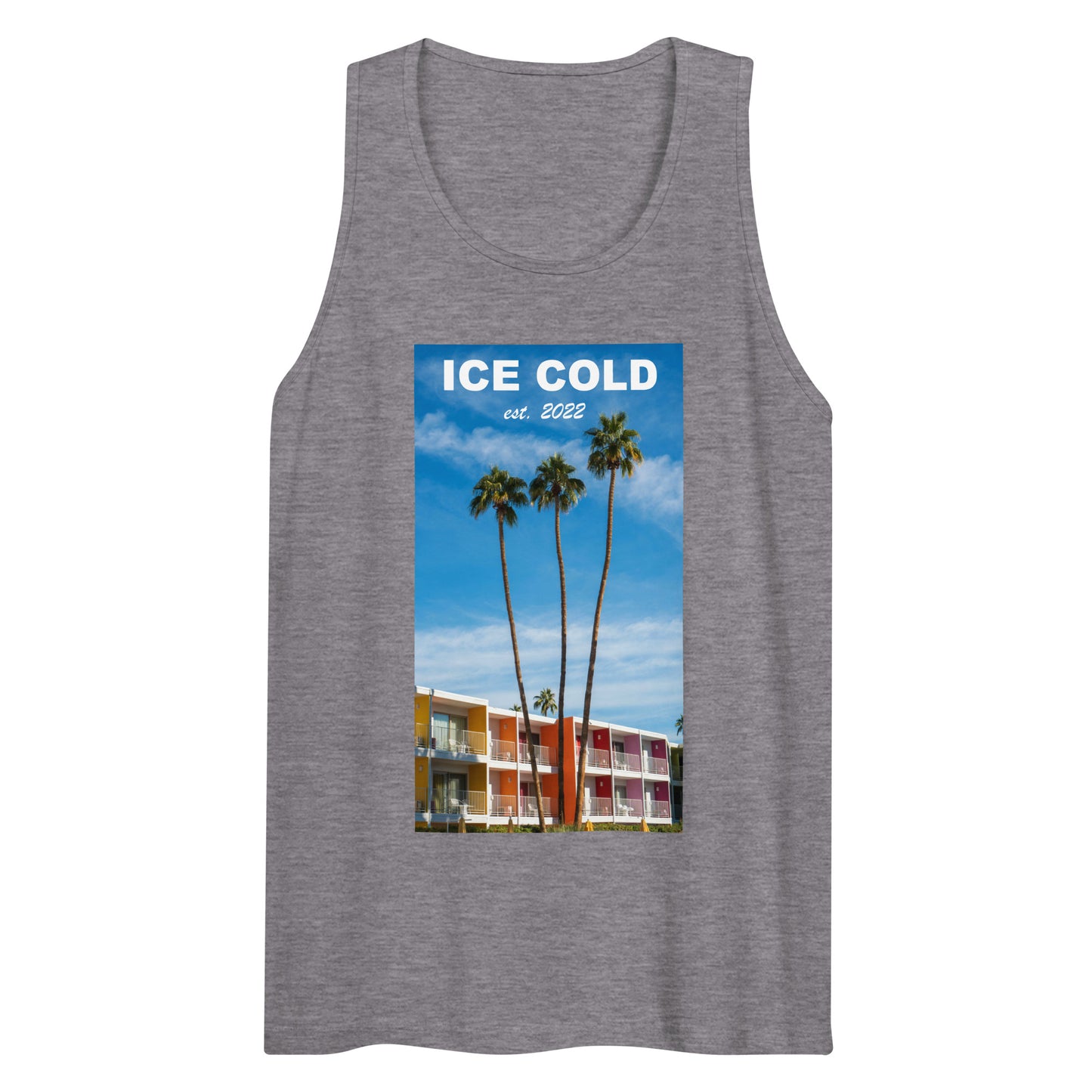 Men’s ICE COLD Palm Trees Premium Tank Top