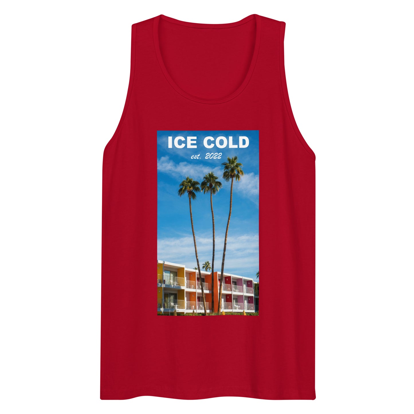 Men’s ICE COLD Palm Trees Premium Tank Top