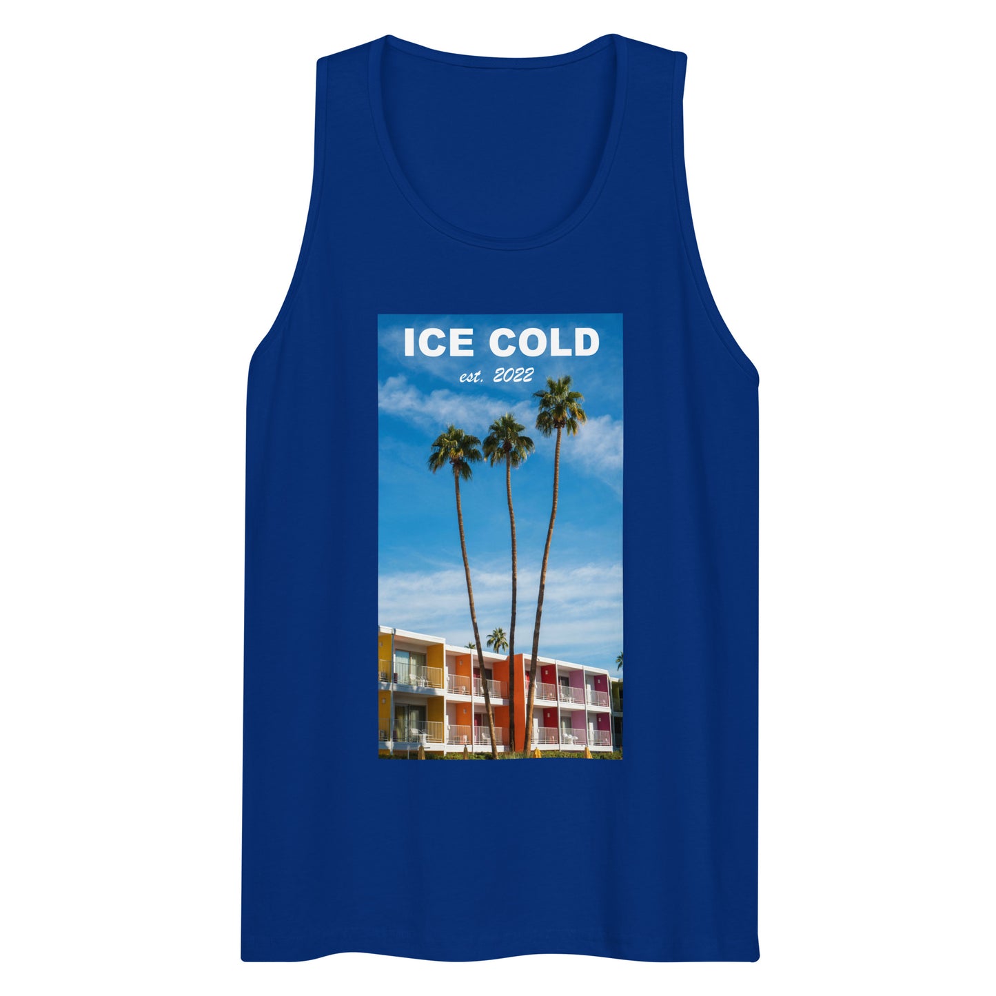 Men’s ICE COLD Palm Trees Premium Tank Top