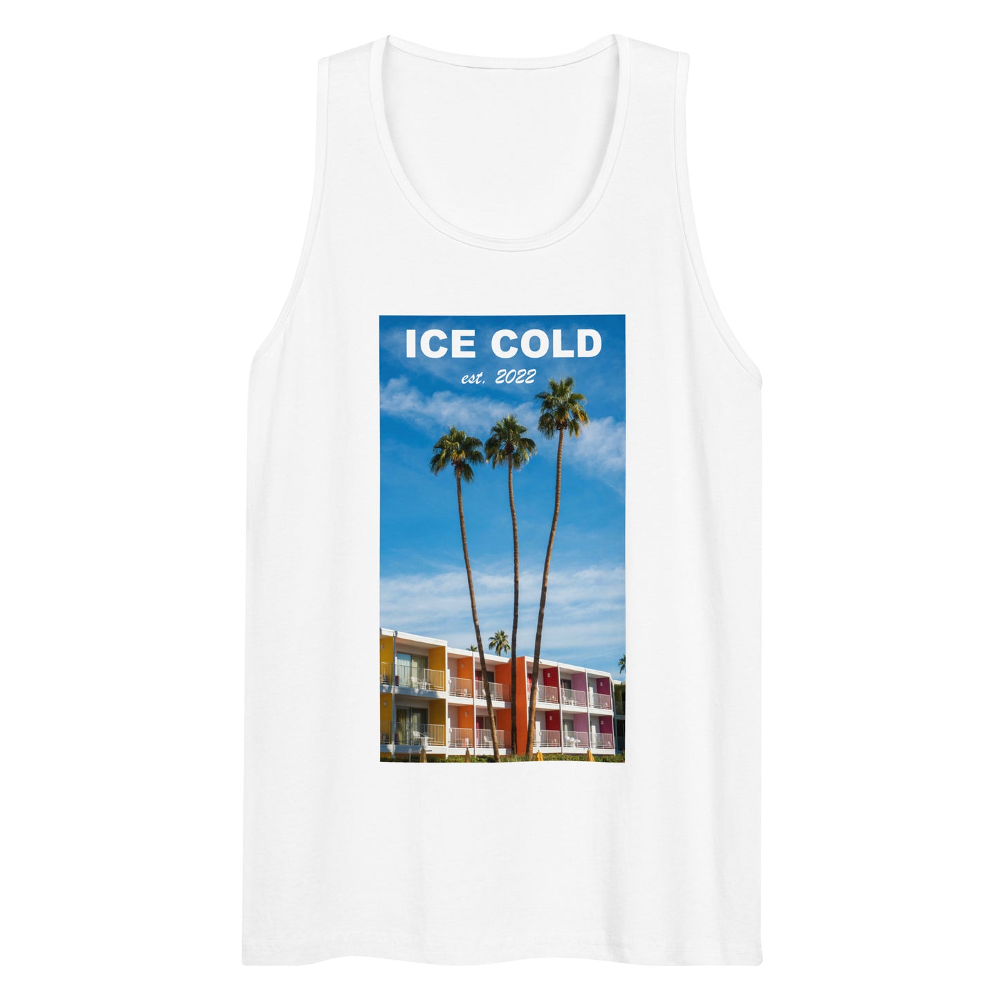 Men’s ICE COLD Palm Trees Premium Tank Top